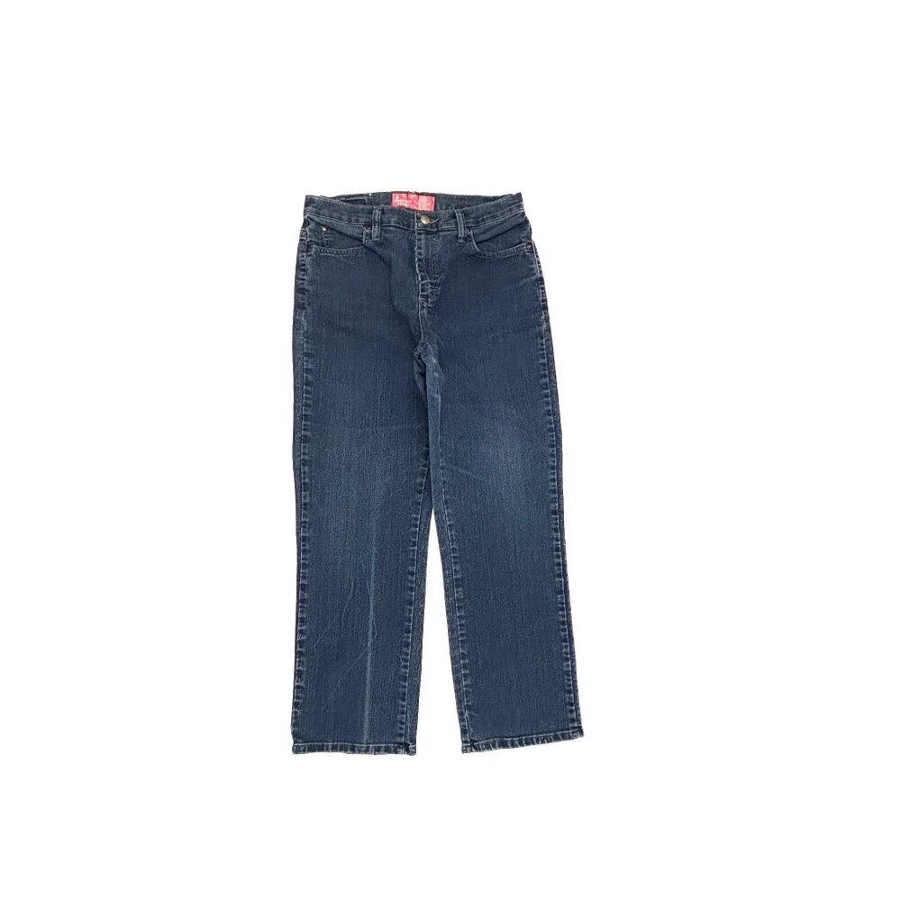 Comfort Denim Straight Leg Crop Women's size 8 Dark Wash Blue Denim jeans‎